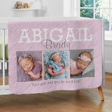 our sweet baby photo quilted blanket